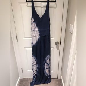 XL maxi indigo tie dye dress